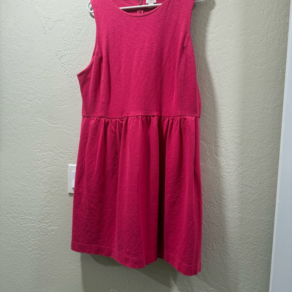 J. Crew Vibrant Pink Casual Womens Dress cotton XL